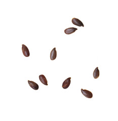 Sesame seeds isolated on white background.