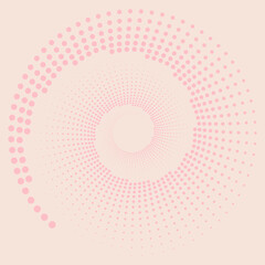 Abstract circle halftone vector illustration. Optical illusion Logo element. Optical art pattern. Modern background. Wallpaper.