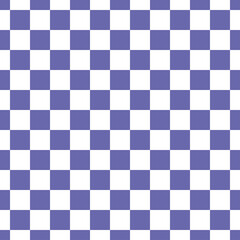 Very peri and white checkerboard seamless pattern.