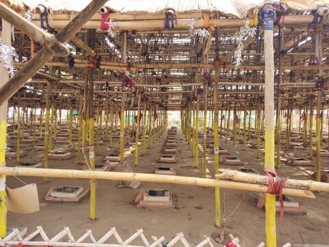 construction site with scaffolding