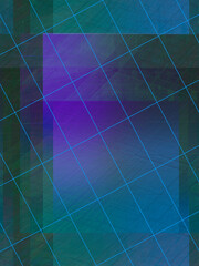Abstract neon grunge textured grid shape background image.