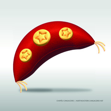 3d icon of brazilian northeastern junine hat
