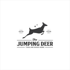 Deer Stag Antler Impala Logo Design Vector Image