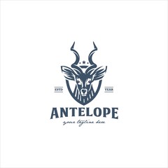 Antelope Logo Design Vector Image