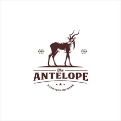 Antelope Logo Design Vector Image