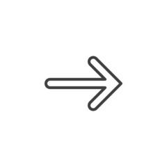 Right direction arrow line icon