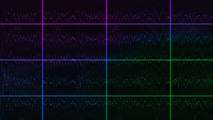 Abstract glitch art grid background image.