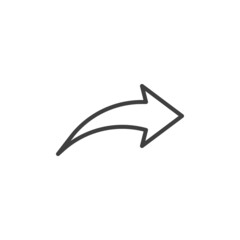 Forward, next arrow line icon