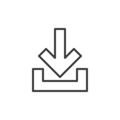 Download arrow line icon