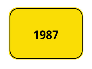 Ortseingangsschild - Jahrgang 1987