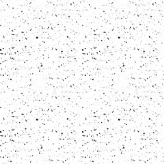 Handmade black splatter on white background. Seamless repeat pattern. Watercolor paint spatter, spots, dots, splashing in different sizes. Backdrop for overlay or montage.