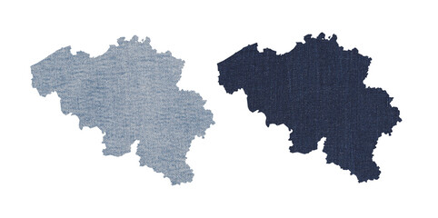 Political divisions. Patriotic sublimation denim textured backgrounds set on white. Belgium