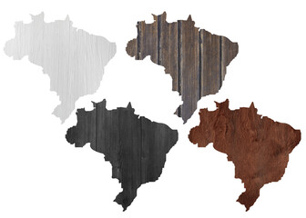 Political divisions. Patriotic sublimation wood textured backgrounds set on white. Brazil
