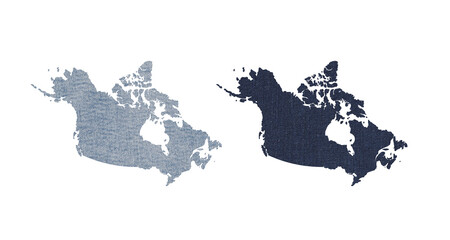 Political divisions. Patriotic sublimation denim textured backgrounds set on white. Canada