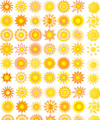 35 sun icons flowers  floral blossom