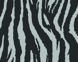 Vector black zebra print pattern animal seamless. Zebra skin abstract for printing, wallpaper, cover and more. © onamonstudio