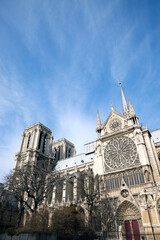 Fototapeta na wymiar Notre Dame Cathedral Paris France in Spring