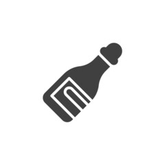 Champagne bottle vector icon