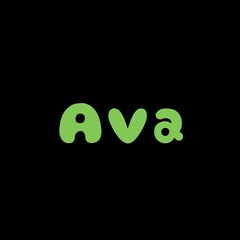 The female name is Ava. Background with the inscription - Sofia. A postcard for Ava. Congratulations for Ava.