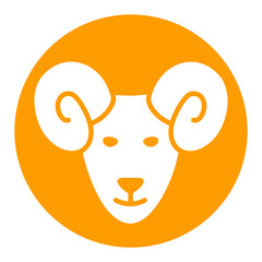 Sheep glyph icon. Farm animal vector illustration