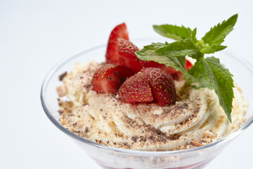 dessert with strawberries and chocolate