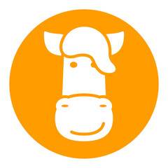 Horse glyph icon. Farm animal vector illustration