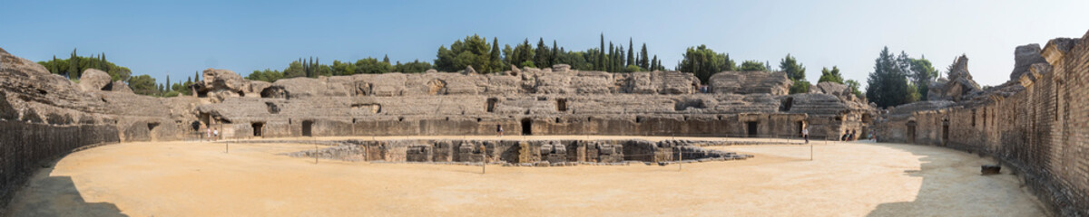 Fototapeta premium Archaeological complex, Roman ruins of Itálica (Santiponce, Seville)