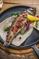 Georgian food, Fried trout, Grilled Fish, Restaurant food