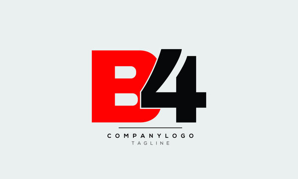 Alphabet letters Initials logo B4