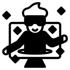 simulation glyph icon