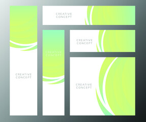 Minimal Green Web Ads Banner Set