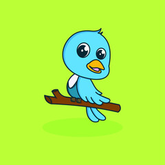 cute baby bird cartoon animal character 