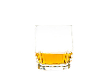 Whiskey or Bourbon on White Background