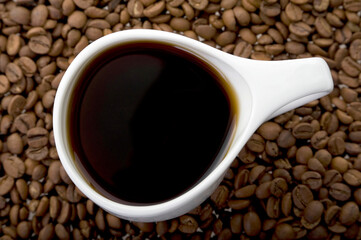 Hot Coffee with Dramatic Lighting