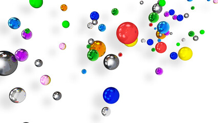 balloons isolated on white background