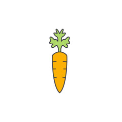 Carrot icon in color, isolated on white background 