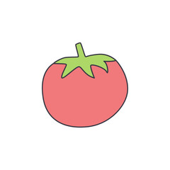 tomato icon in color, isolated on white background 