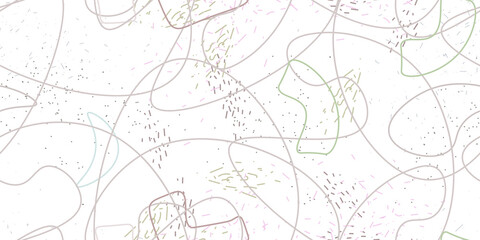 Chaotic Simple Seamless Pattern Textile One Line