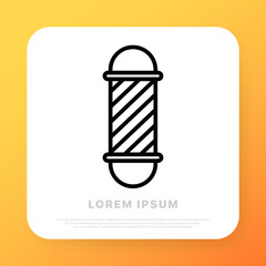 Salon sign line icon. Haircut, styling, hairdresser, client, neat, well groomed. Personal care concept. Vector line icon for Business and Advertising