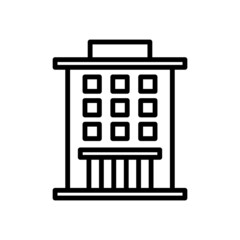 hotel new icon simple vector