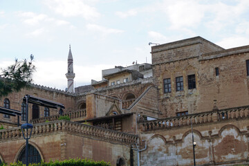 Artuklu Mardin, Turkey 7 May 2022 Mardin landscape at sunset with minaret of Ulu Cami, also known as Great mosque of Mardin
