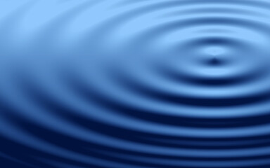 Perfect Round Waves and Ripples on Blue