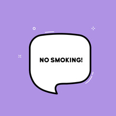 Naklejka premium Speech bubble with No smoking text. Boom retro comic style. Pop art style. Vector line icon for Business and Advertising