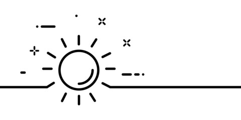 Sun line icon. Space, star, light, heat, day, summer, hot, warm. Nature concept. One line style. Vector line icon for Business and Advertising