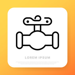 Tap line icon. Faucet, Plumbing, gas pipeline, water, communications, amenities, repairs. Technology concept. Vector line icon for Business and Advertising