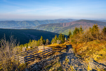 Panoramic view of Beskid Mountains