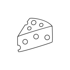 Cheese icon in line style icon, isolated on white background