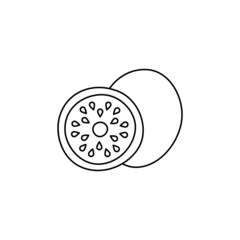 kiwi fruit icon in line style icon, isolated on white background