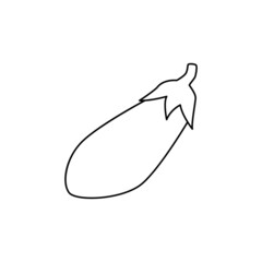 Eggplant icon in line style icon, isolated on white background