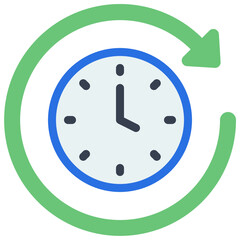 Round The Clock Icon